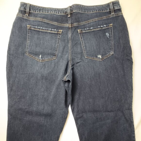 Lane Bryant Jeans Size 18 Flex Magic Waistband Low Rise Boyfriend Distressed - Picture 3 of 10